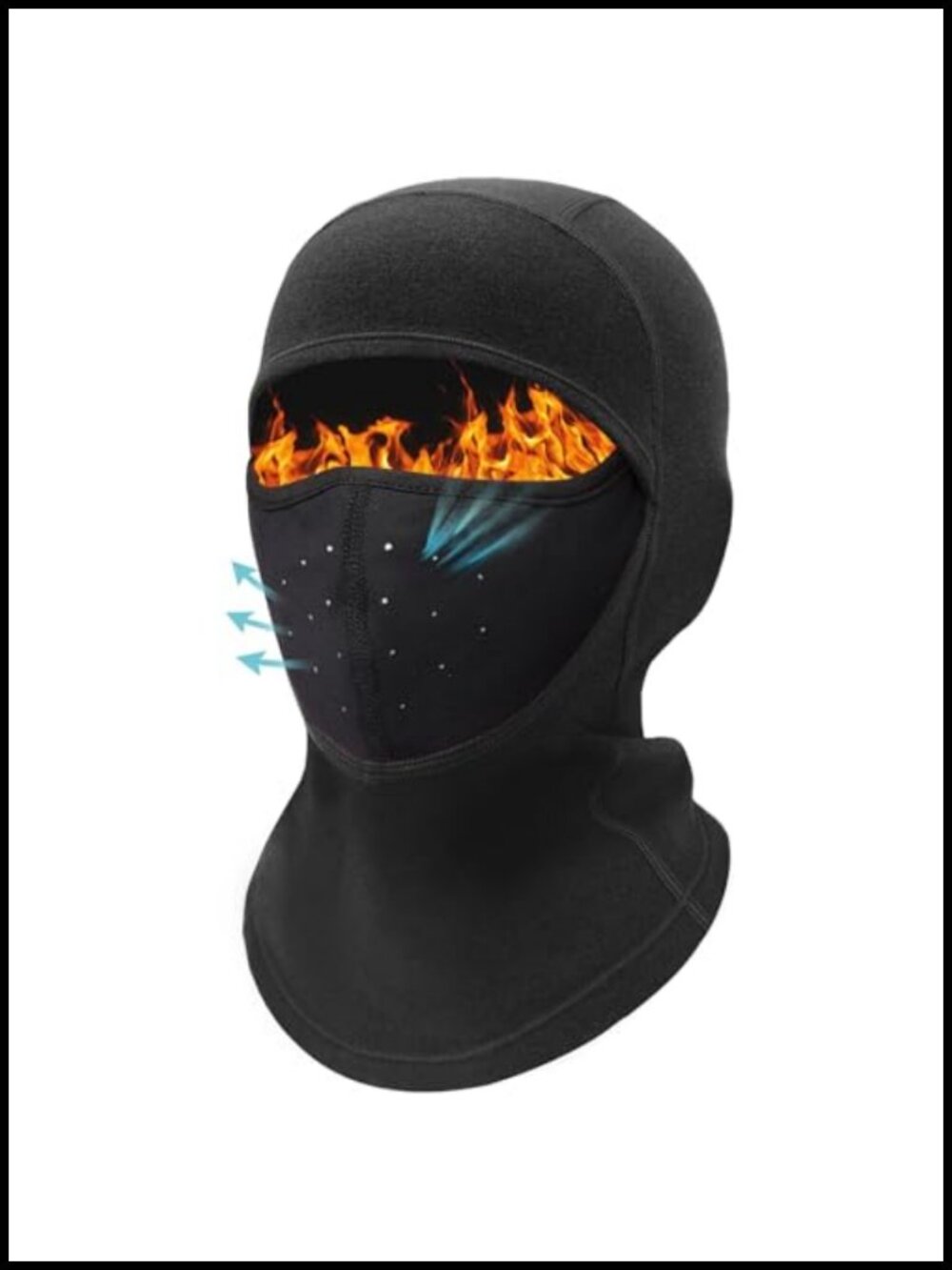 Kids Balaclava Ski Mask Breathable Nose Holes Windproof Fleece Neck Warmer